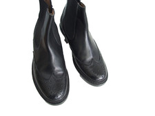 John White  Chelsea Boots Brogue New Women Unisex 7G wide