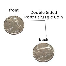 Magnetic Flipper Coin Tricks Money Magic Accessories Stage Close Up Props