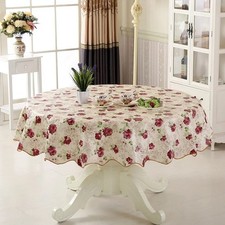 Round PVC Vinyl Tablecloth