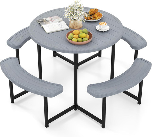 Person round picnic table - 8-person,