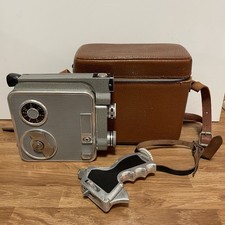 VINTAGE MEOPTA ADMIRA 8F CLOCKWORK CINE CAMERA WITH CASE & HANDLE -UNTESTED 60'S