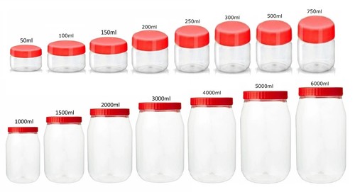Plastic storage jar with screw - storage,