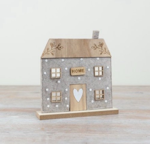 Grey house decorative ornament - house,