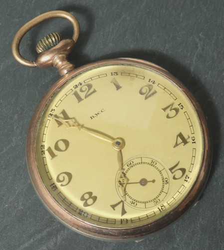Old silver bwc pocket watch - old,