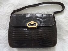 Vintage Crocodile Bag Horse And Carriage Buckle Hobo Type Bag