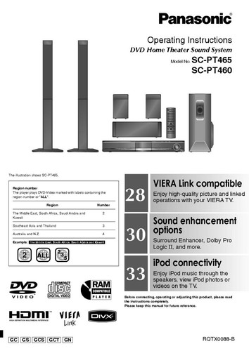 Panasonic pt460 pt465 - panasonic, sa-pt460