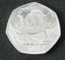 2024 Steppe Mammoth 50p Fifty Pence Coin BU - Natural History Museum