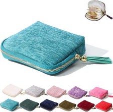 Travel Jewelry Case Versatile Small Soft Interior Compact Jewelry Storage Pouch