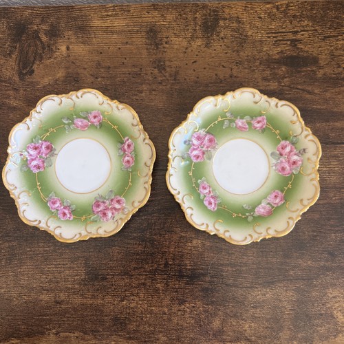 Antique french limoges saucers - antique,
