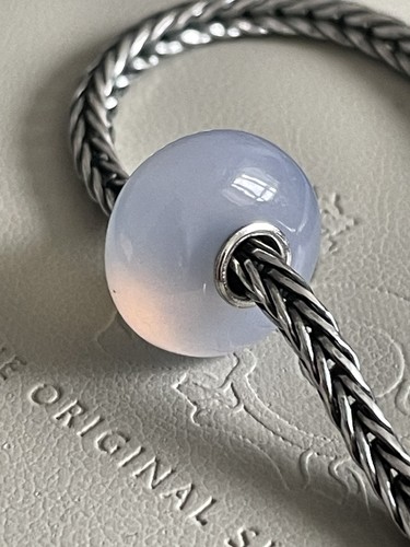 Trollbeads blue chalcedony - trollbeads,