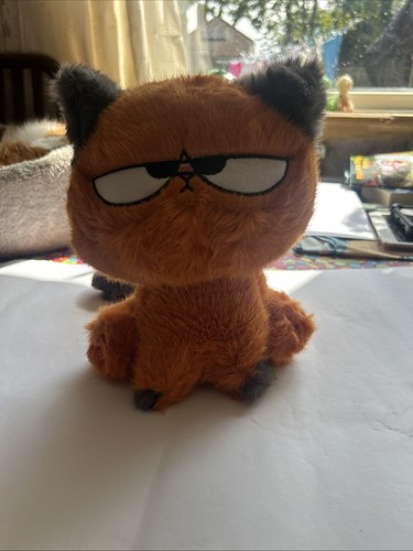 Orange cat plush toy 25cm - orange, soft