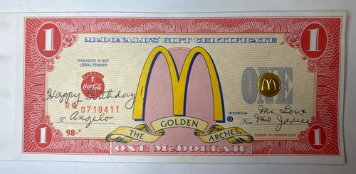 Vintage mcdonald 1998 gift - vintage,
