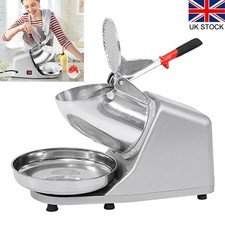 380W Electric Ice Crusher with Stainless Steel Bowl, 85kg per Hour, 2200 RPM UK