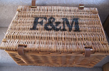 Fortnum and Mason F&M Wicker Hamper Picnic Storage Basket Medium Size
