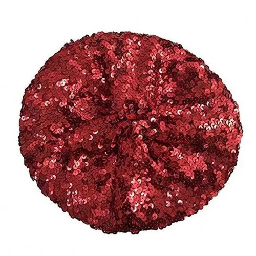 Sequin beret beanie - beanie, headwear