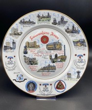 Edwardian Fine Bone China Lancashire Coalfields Collectors Plate