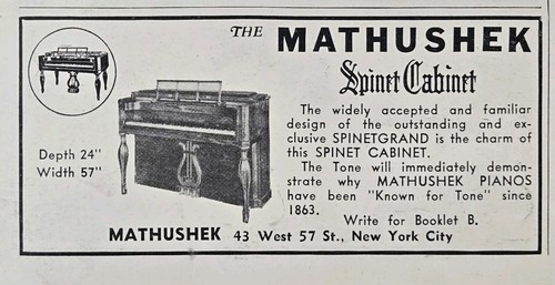 The mathushek spinet cabinet - spinet,