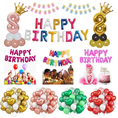 Happy birthday balloons - balloons, banner