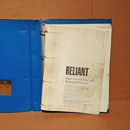 Reliant regal workshop - reliant,