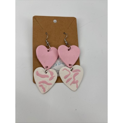 Handmade heart dangle earrings - heart,
