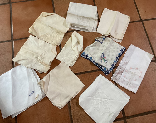 Lot ten monogrammed a - 10,