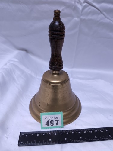 Antique brass handbell - antique,