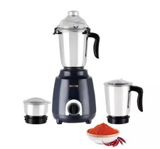 600W 3-in-1 Indian Mixer Grinder Stainless Steel Jars & Blades Dry & Wet