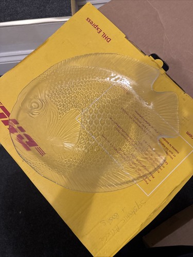 Glass fish shaped serving - fish-shaped,