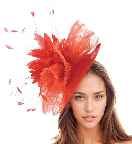 Red kentucky derby - derby, fascinator