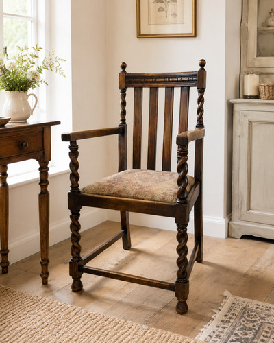 Antique oak barley twist - oak,