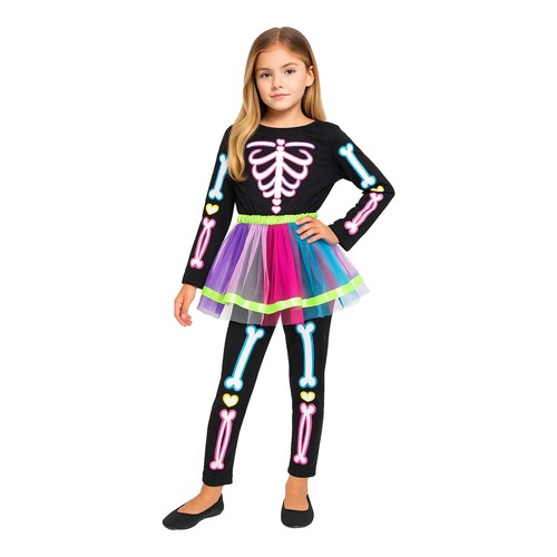 Kids girls skeleton costume - girls,