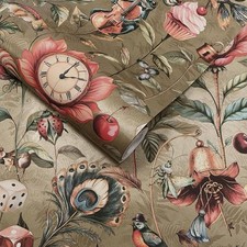 Foliage Wallpaper Animals Curious Creatures Gold Sheen / Multi Holden 13920