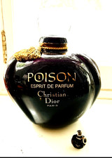 Rare Vintage Christian Dior Poison Perfume Bottles huge factice & mini parfum 