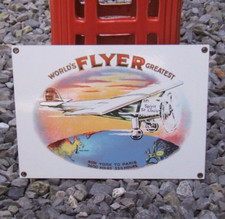 Enamel Sign Spirit of St. Louis World’s Greatest Flyer - Vintage Plane Rare Sign