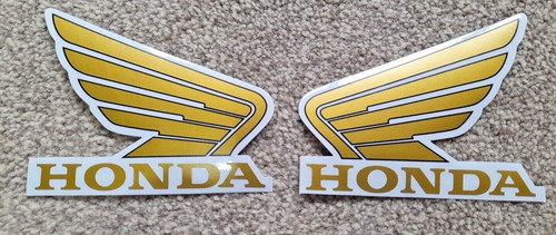 Honda pair gold fuel tank - gold,