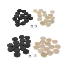 30pcs Wooden Draughts Backgammon Chess Pieces for Kid Board Game 2 Dice