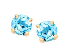 9ct Yellow Gold Natural Blue