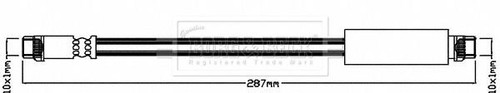 Borg beck bbh8352 brake - &, hose