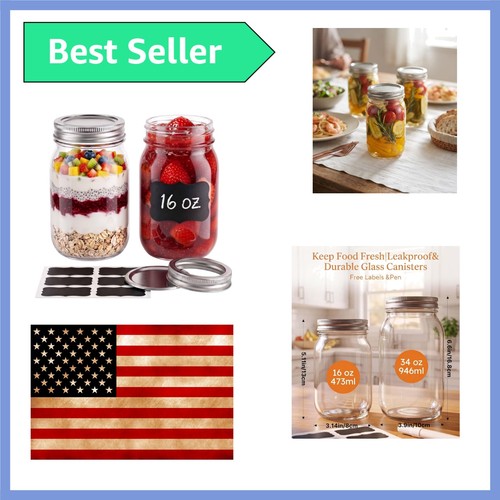 Mason jars pack - oz, 2
