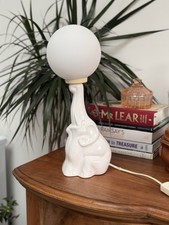 Vintage ceramic elephant table