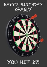 PERSONALISED DARTS BIRTHDAY