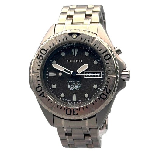 Seiko kinetic titanium diver - seiko,