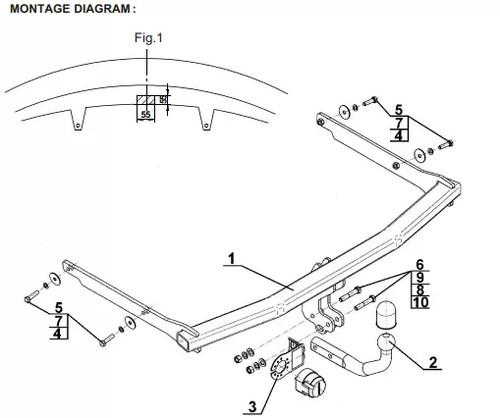 Swan neck tow bar for - swan,