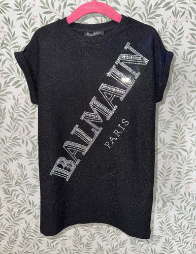 Balmain black rhinestone - balmain,
