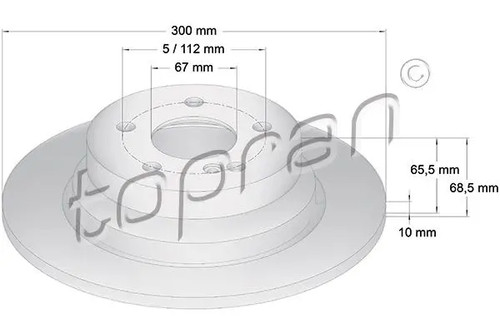 Brake disc rear axle - 2x,