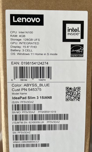 Lenovo ideapad slim 15ian8 - slim, 3