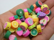30 Fruit beads random mixed