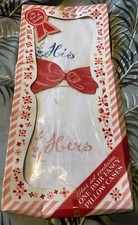 Vintage His & Hers Embroidered Pillow Cases 
