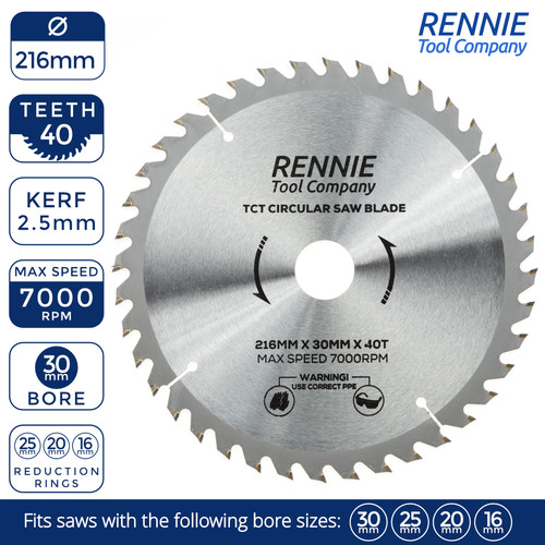 216mm 40t 30mm tct - 216mm,