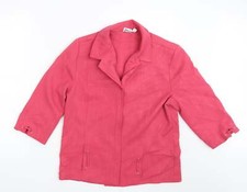 Oscar B Womens Pink Jacket Blazer Size 12 Button